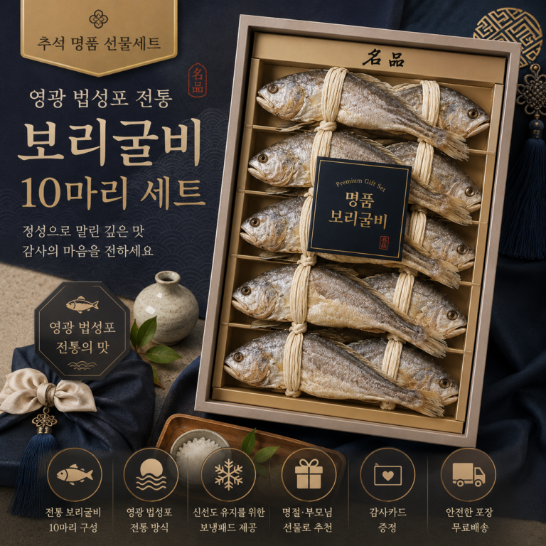 10만원대 추석 선물세트 영광 법성포 전통 보리굴비 10마리 명절