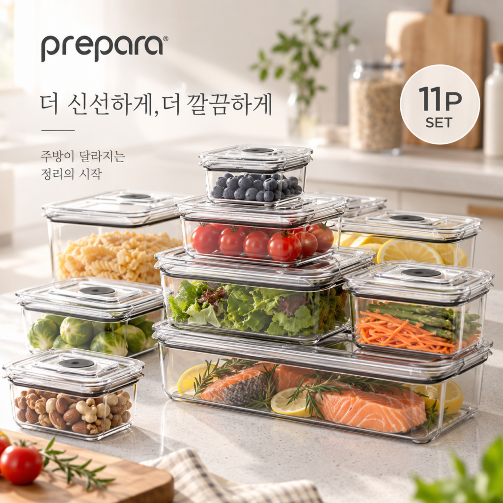 prepara 프리파라 브루클린 트라이탄 밀폐용기 세트 반찬통 추천 반찬밀폐용기 11p 제품 이미지