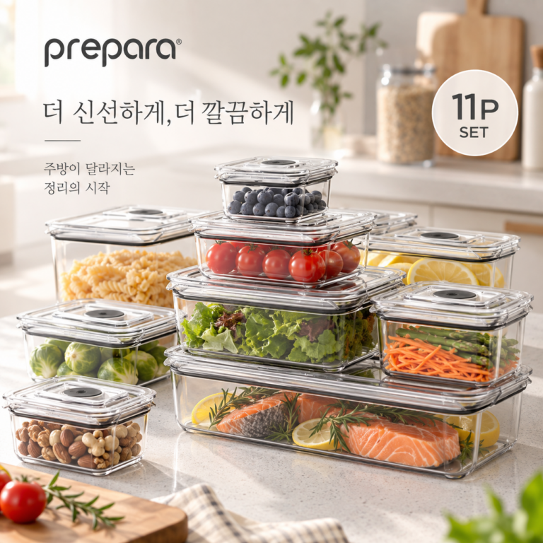 prepara 프리파라 브루클린 트라이탄 밀폐용기 세트 반찬통 추천 반찬밀폐용기 11p
