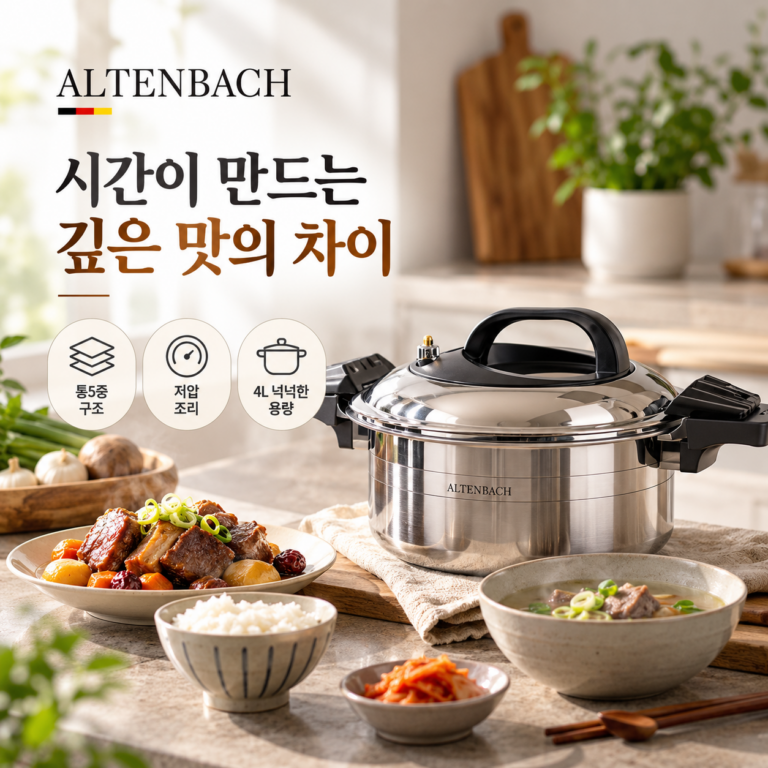 알텐바흐 엑스쿠첸 통5중 저압 냄비 추천 IH 4L