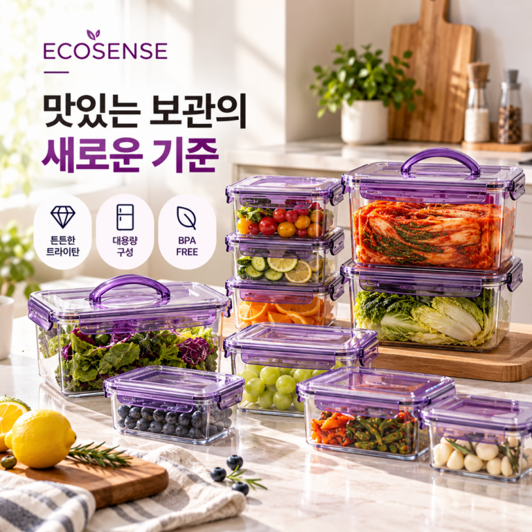 김용빈 추천 에코센스 히트락 올트라이탄 밀폐용기 핸들형 김치통 대용량 반찬통 추천 9종 최저가 세트